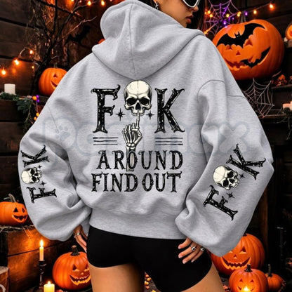 Fuck Around And Find Out Graphic Hoodie – FAFO Patriotic Gun Rights Pullover, Bold Outlaw Streetwear Sweatshirt, Unisex Heavy Blend