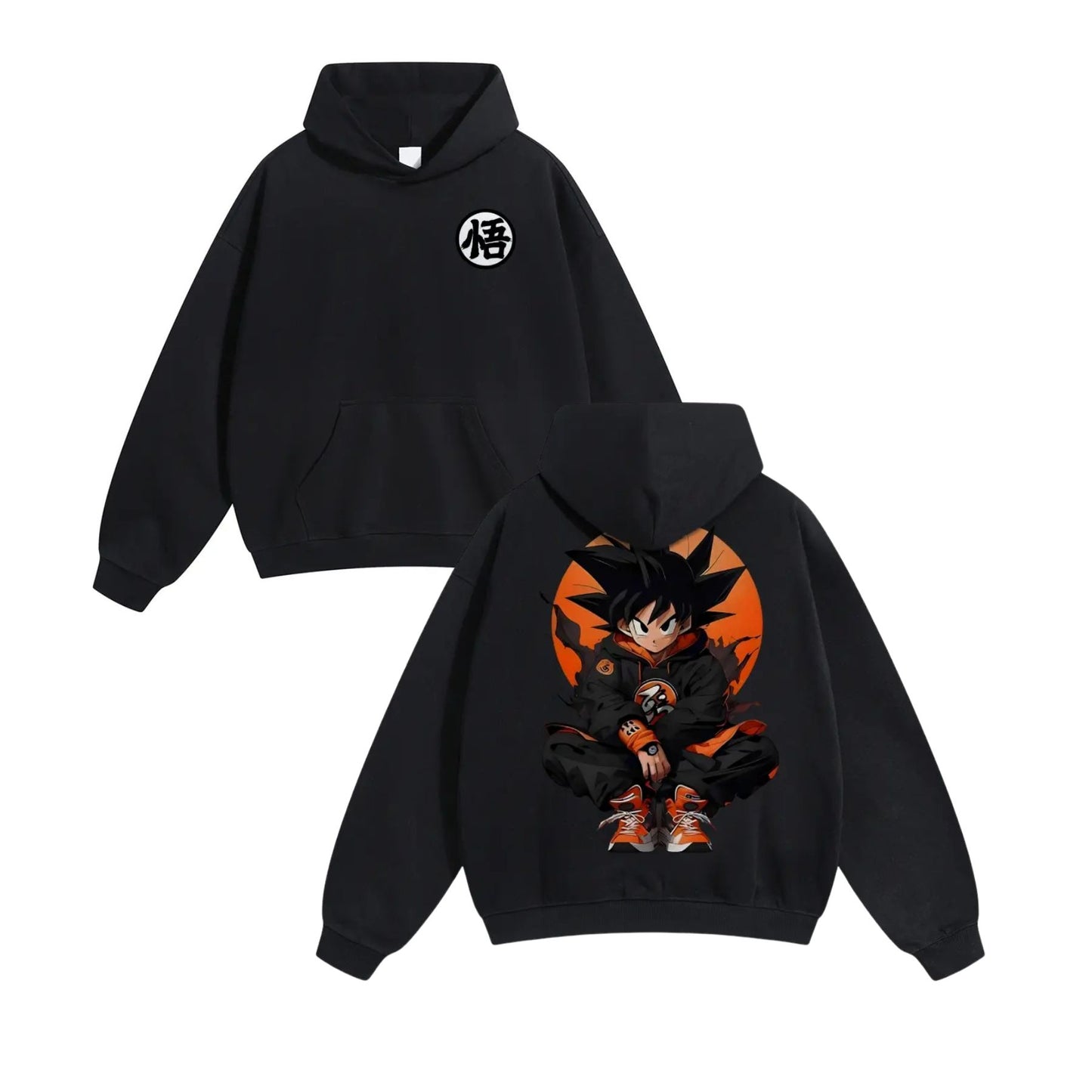 90s Retro Dragon Ball Z Hoodie – Unisex Anime Pullover, DBZ Streetwear, Nostalgic Gift for Him or Her