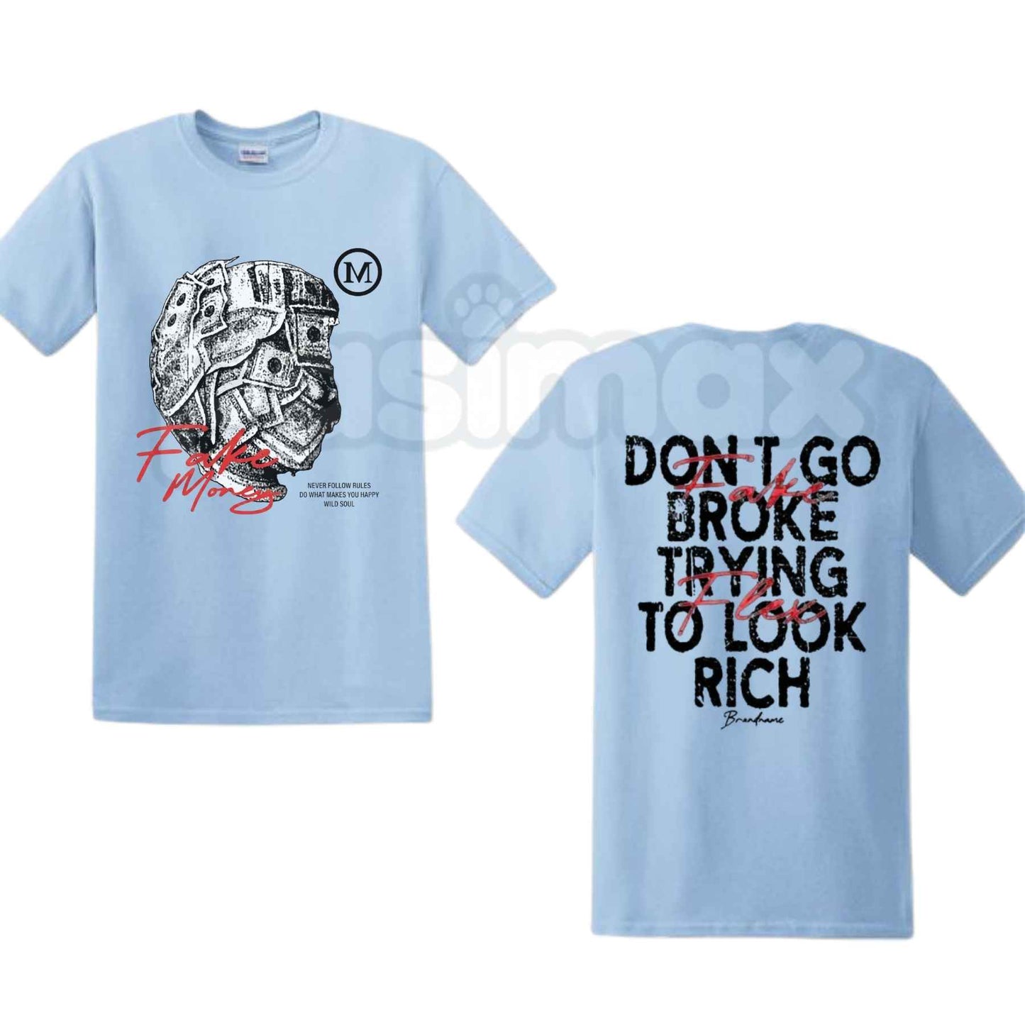 Manfinity EMRG $100 Bill Front & Back Print T-Shirt – Streetwear Money Unisex Cotton Graphic Tee