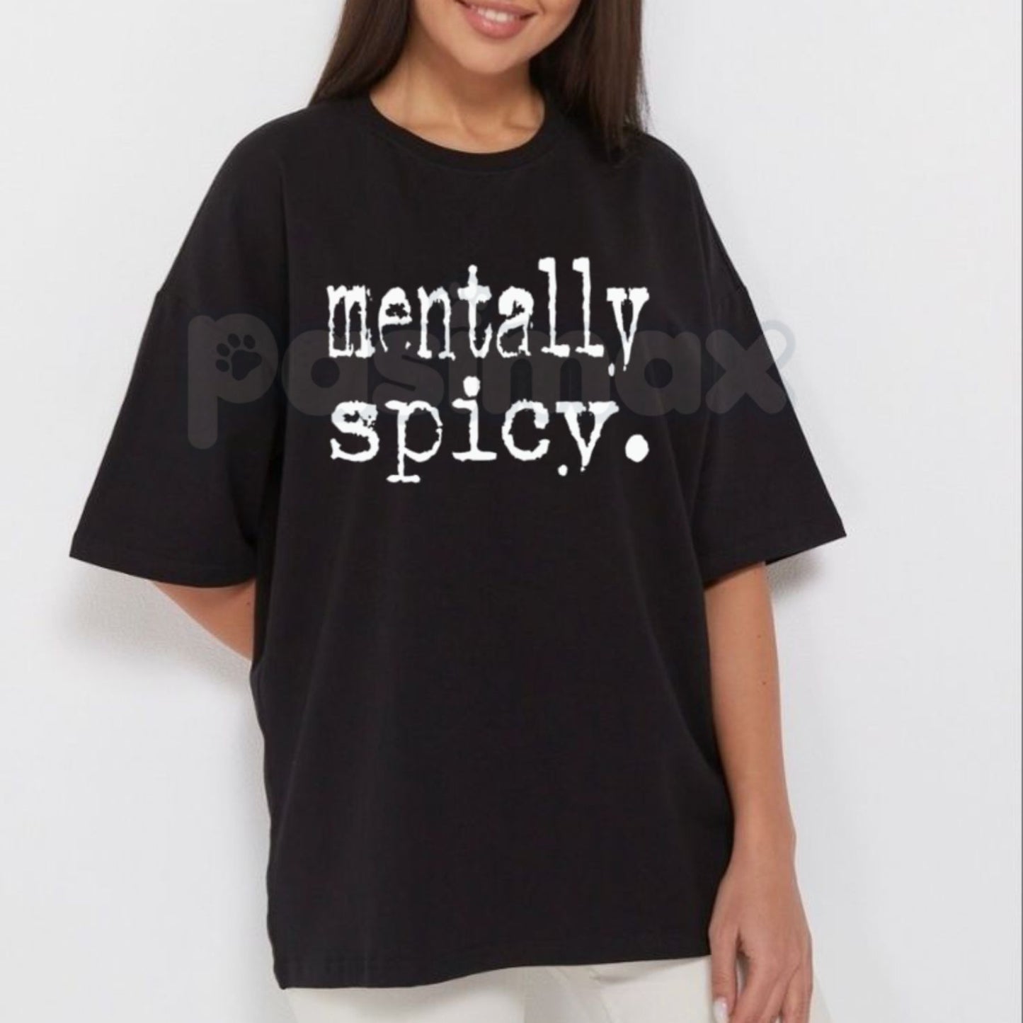 "Mentally Spicy" Aesthetic T-Shirt – Funny Neurodivergent Graphic Tee, Premium 100% Cotton Mental Health Top, Soft Lived-In Heavyweight Dopamine-Chasing Shirt, Made in USA