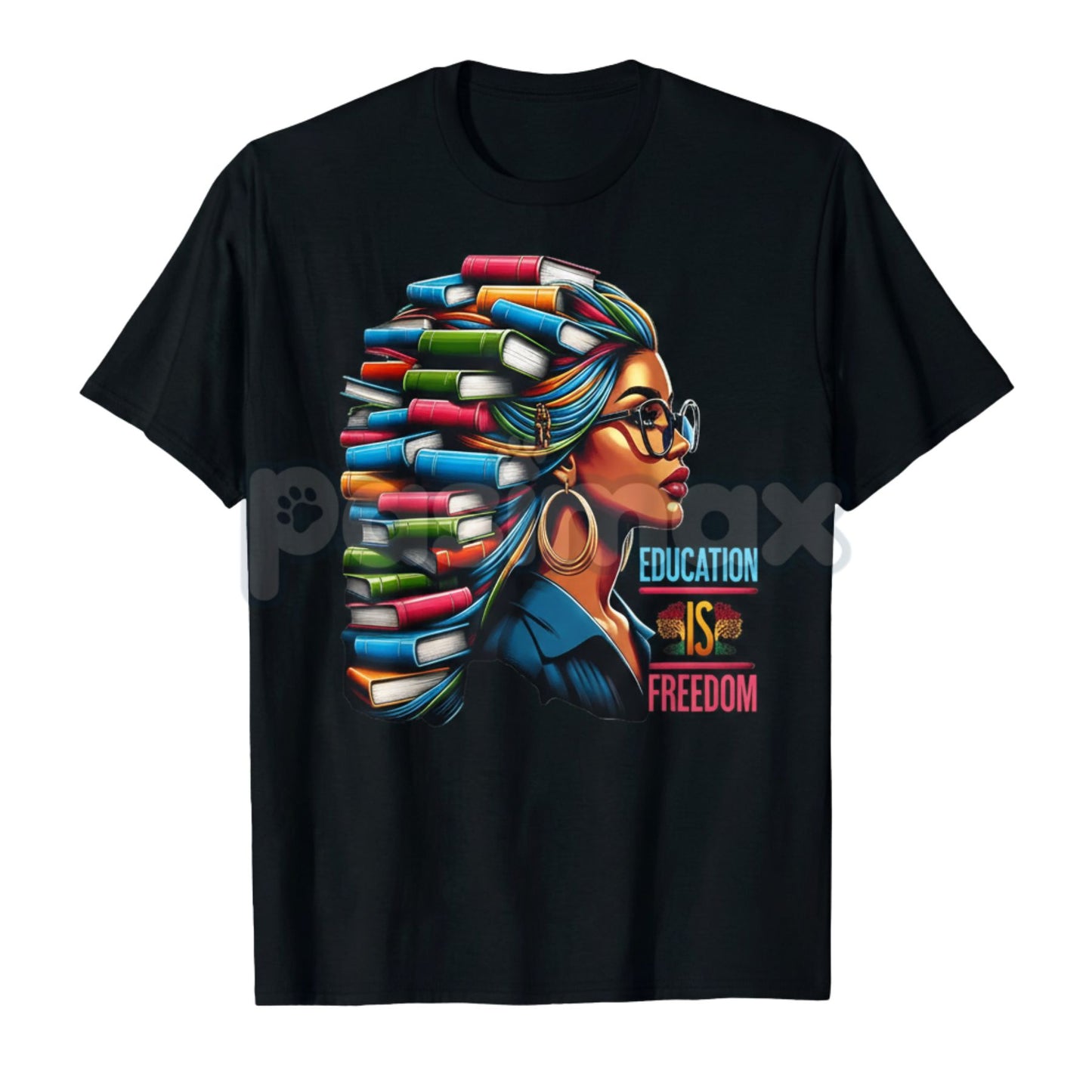 "Education is Free" Black History T-Shirt - Black Teacher Books & Literacy Graphic Tee, Empowering African American Educator Shirt, Premium Heavyweight Scholarly Heritage Top, Black History Month Literacy Gift, Unisex Civil Rights Education Apparel