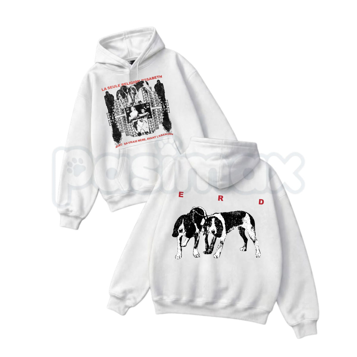 Enfants Riches Déprimés Vintage Graphic & Text Hoodie – Luxury Punk Aesthetic Pullover, Distressed Avant-Garde Streetwear Sweatshirt, Unisex Heavy Blend