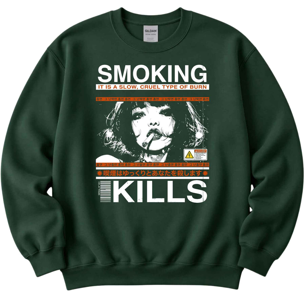 "Smoking Kills" Retro Manga Sweatshirt | Japanese Anime Graphic Top