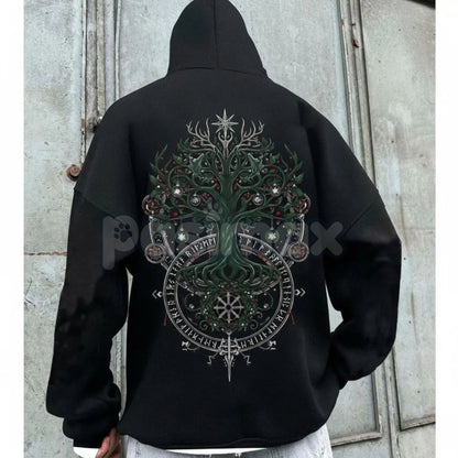 Viking Destiny Nordic Gods Hoodie – Norse Mythology Graphic Pullover, Ancient Lore & Spiritual Streetwear, Unisex
