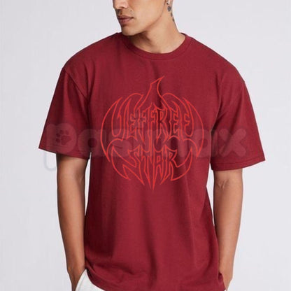 Gothic Metal Logo Graphic T-Shirt – Dark Aesthetic Heavy Metal Streetwear Tee