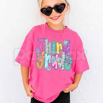 Comfort Colors® Preppy Back to School T-Shirt – Coquette Teacher First Day of School Graphic Tee, Vintage Kids Unisex Top