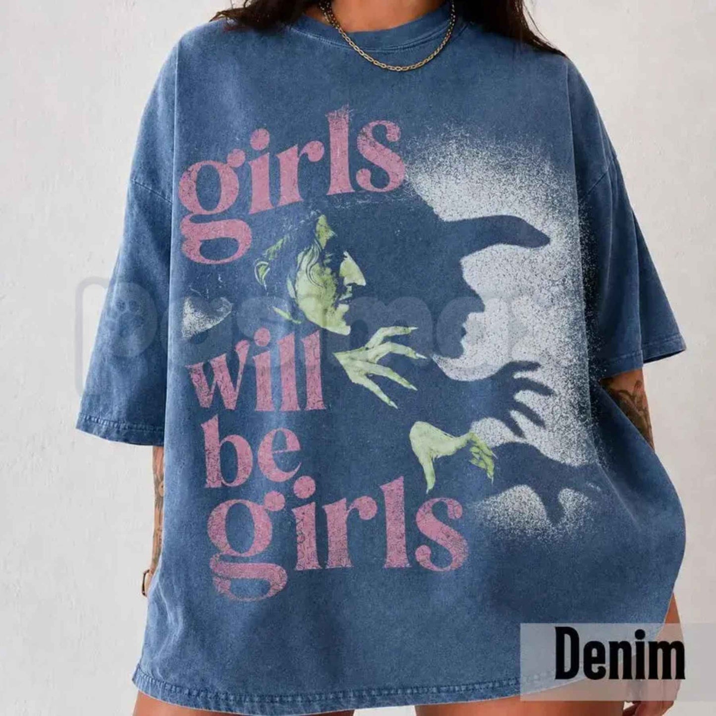 Comfort Colors® Girls Will Be Girls T-Shirt – Witchy Feminist Graphic Tee, Pink Goth Unisex Top