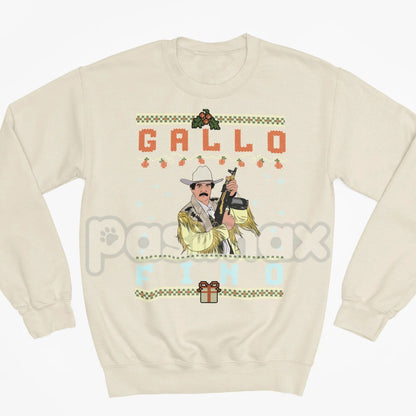 "Gallo Fino" Sweatshirt | Classy Fine Rooster Spanish Idiom Crewneck | Dapper Latino Statement Apparel