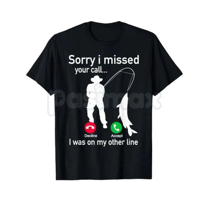 Funny Fishing Phone Call T-Shirt - Hooked Fishing Line Graphic Tee, Sarcastic Fisherman Out of Office Shirt, Premium Heavyweight Bass & Trout Angler Top, Humorous Fishing Gift for Men, Vintage Style Hook Line & Sinker Tee