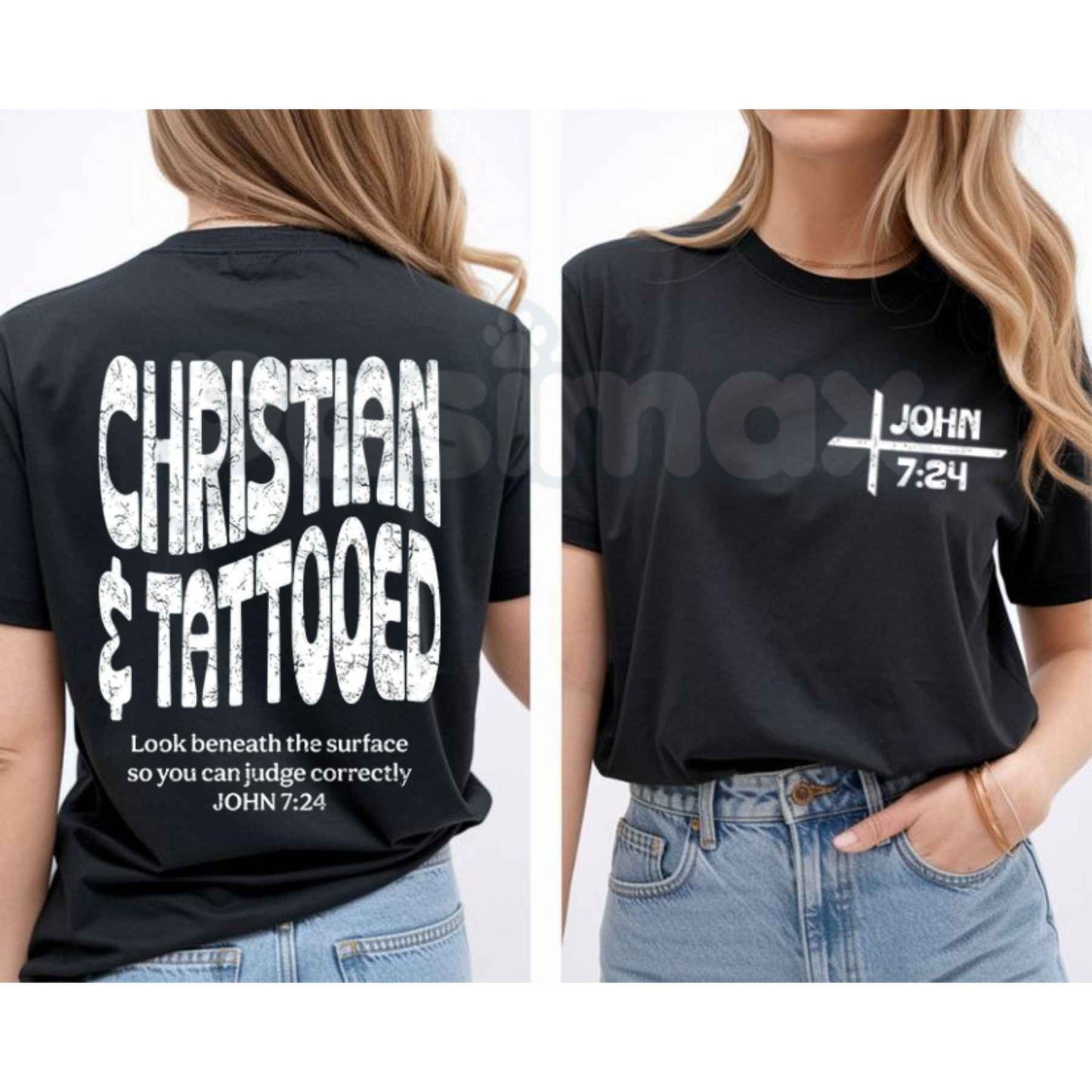 Christian & Tattooed John 7:24 Bible Verse T-Shirt – Faith Vintage Ink Unisex Cotton Graphic Tee
