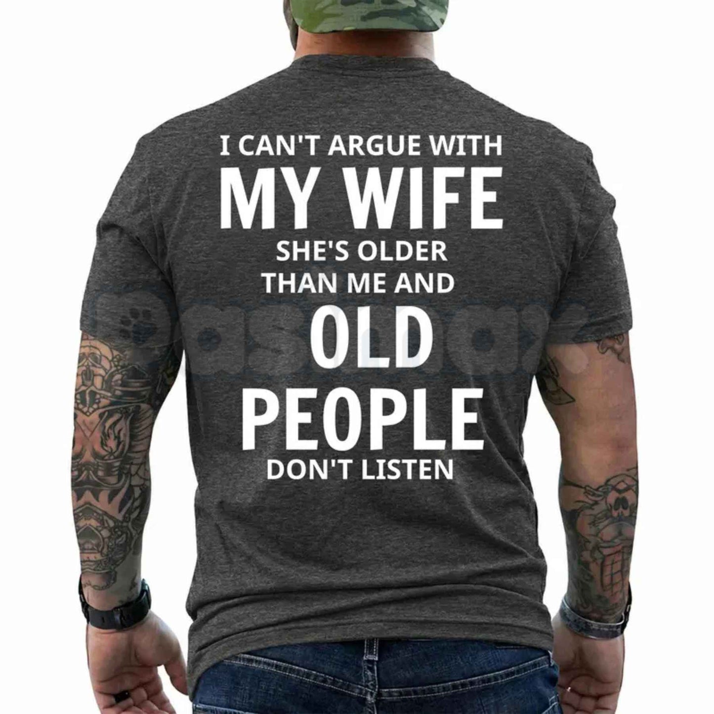 She's Older Than Me T-Shirt – Funny Wife Age Difference Husband Unisex Cotton Graphic Tee