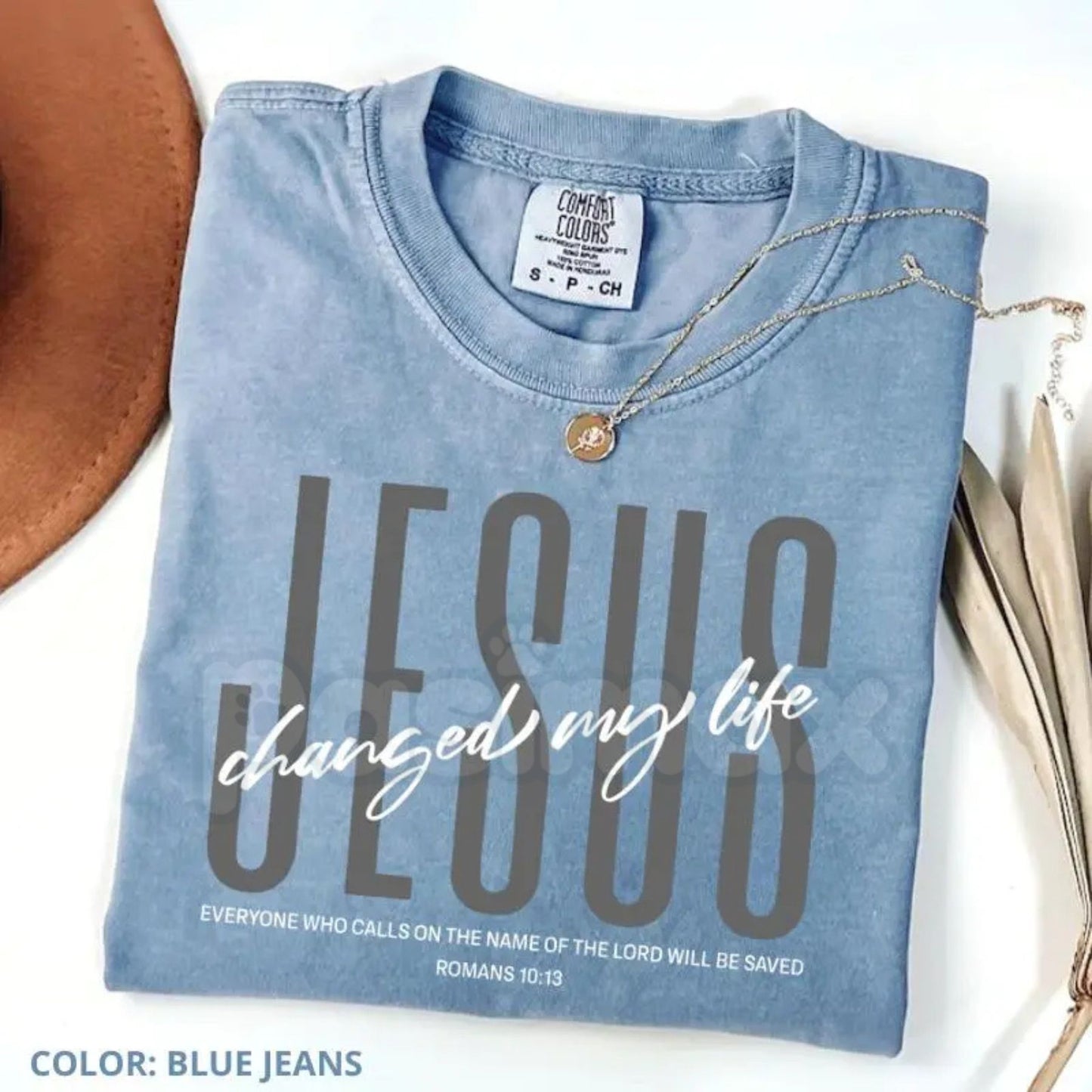 Comfort Colors® Jesus Changed My Life T-Shirt – Aesthetic Christian Graphic Tee, Faith-Based Testimony Shirt, Minimalist Religious Gift, Retro Jesus Top