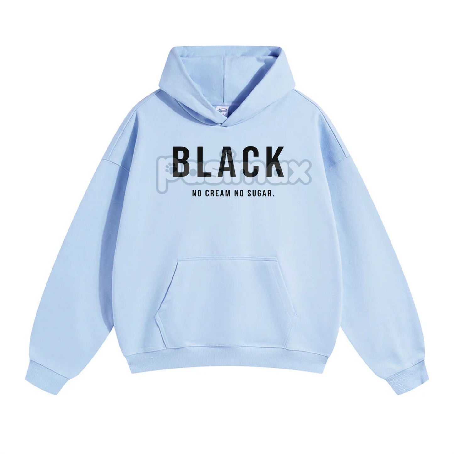 Black No Cream No Sugar Hoodie – Minimalist Coffee Lover Pullover, No-Nonsense Attitude Apparel