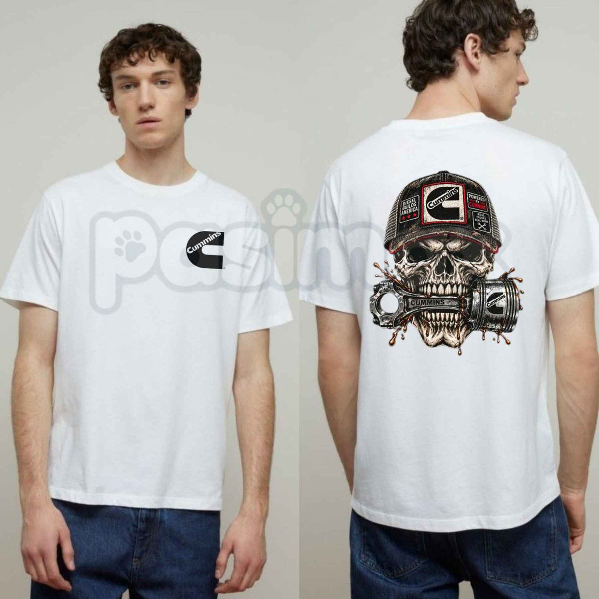 Cummins Diesel Skull T-Shirt – Diesel Builds America Powered By Cummins Unisex Tee