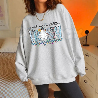 Feeling A Little Frosty Sweatshirt | Vintage Snowman Christmas Crewneck