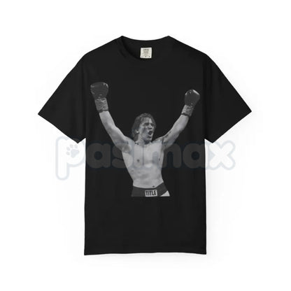 Comfort Colors® Victory Pose Boxing T-Shirt – Retro Hand-Drawn Boxer Illustration, Vintage Sports Aesthetic Tee, Motivational Fighter Gift for Him & Her