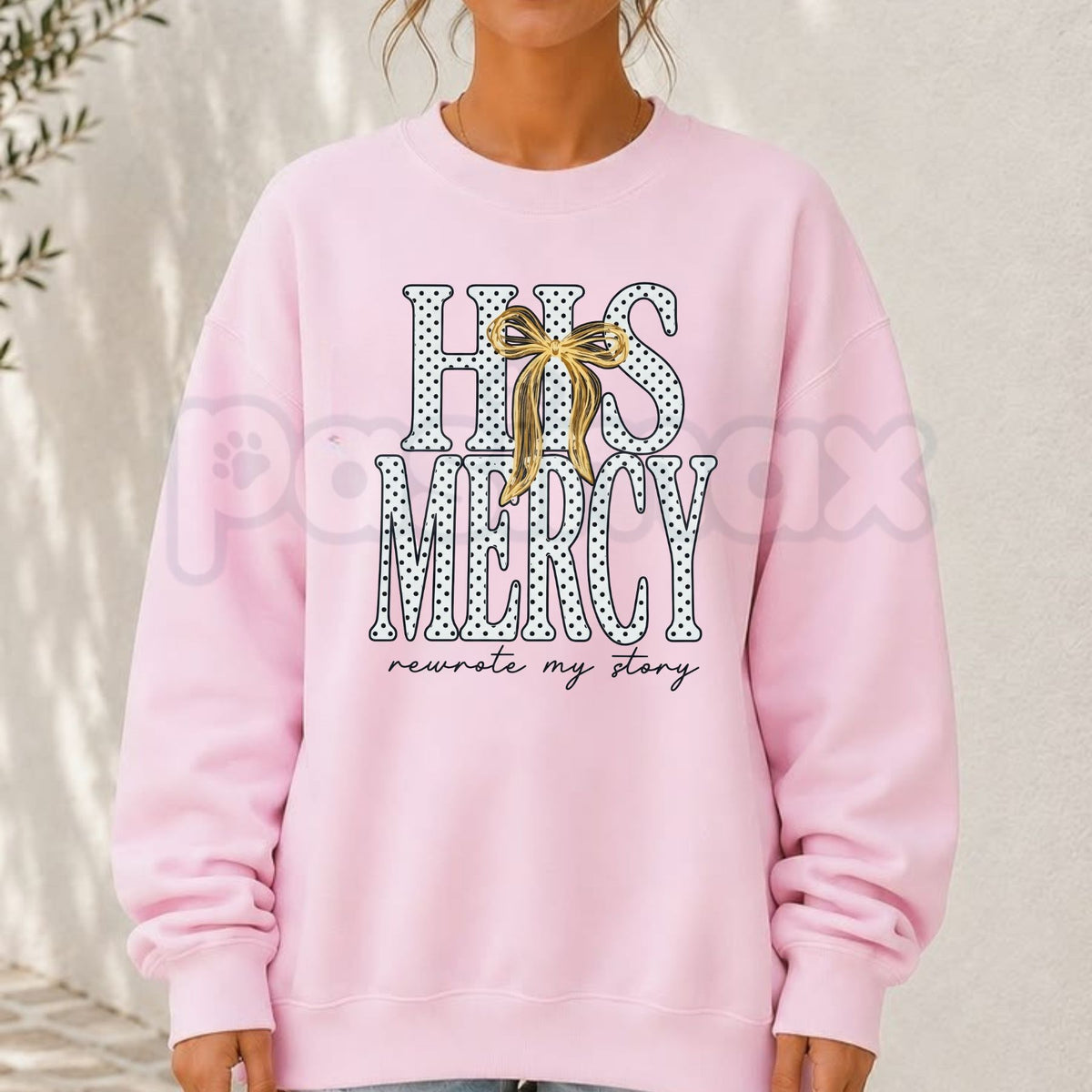 His Mercy Sweatshirt | Minimalist Christian Faith Graphic Crewneck