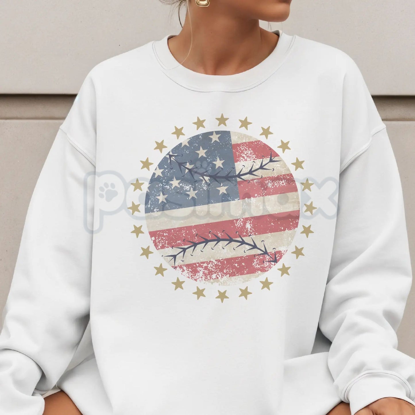 Vintage Baseball Sweatshirt | Retro Baseball Game Sports Pullover | Camo Baseball Sweater | USA Flag Baseball Crewneck | American Baseball Graphic Top | Unisex Sports Fan Jumper
