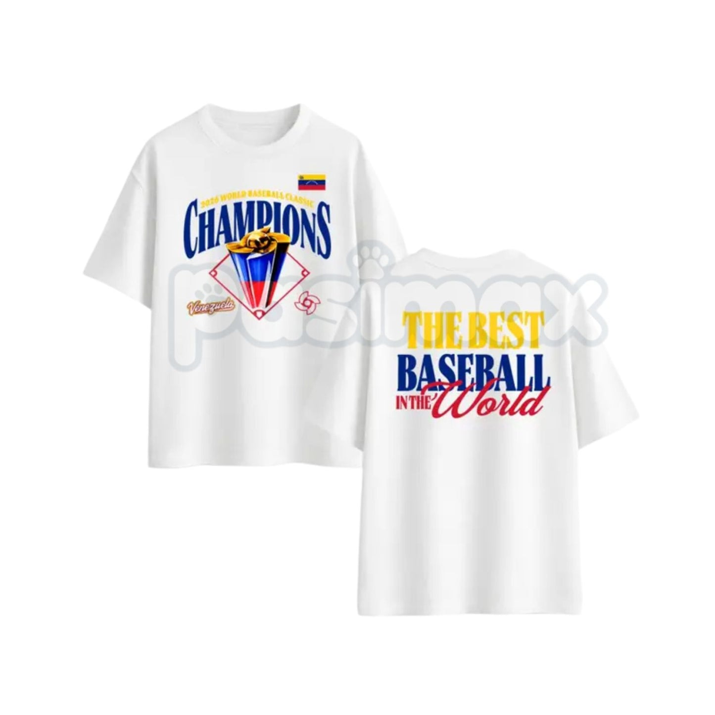 Venezuela "2026 Baseball Champions" T-Shirt – The Best Baseball in the World Graphic Tee, Premium 100% Cotton Team Venezuela Top, Soft Lived-In Heavyweight Vinotinto Shirt, Made in USA