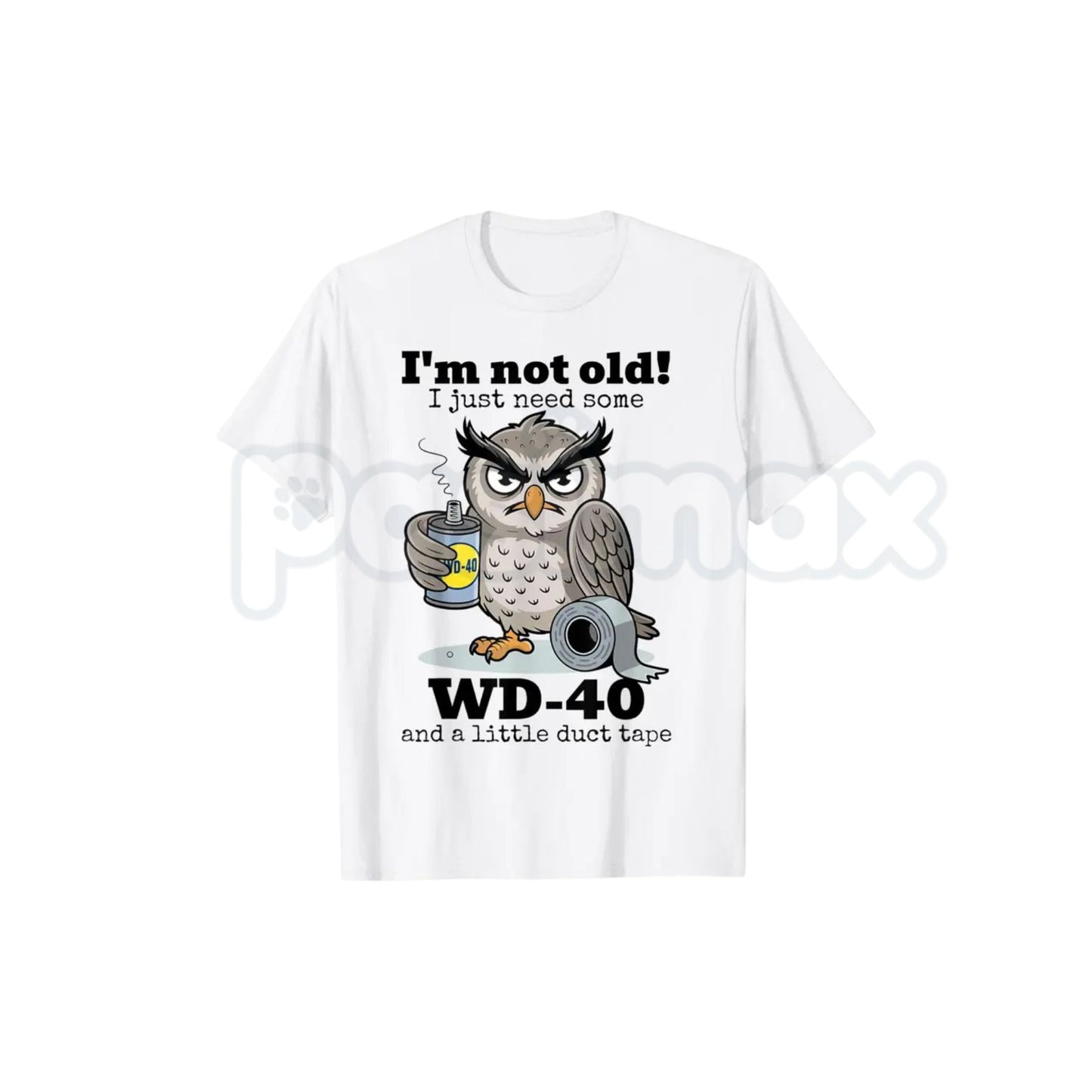 "I'm Not Old I Just Need Some Owl" T-Shirt – Funny Sarcastic Animal Tee, Premium 100% Cotton Wise Bird Top, Soft Lived-In Heavyweight Punny Humor Shirt, Made in USA