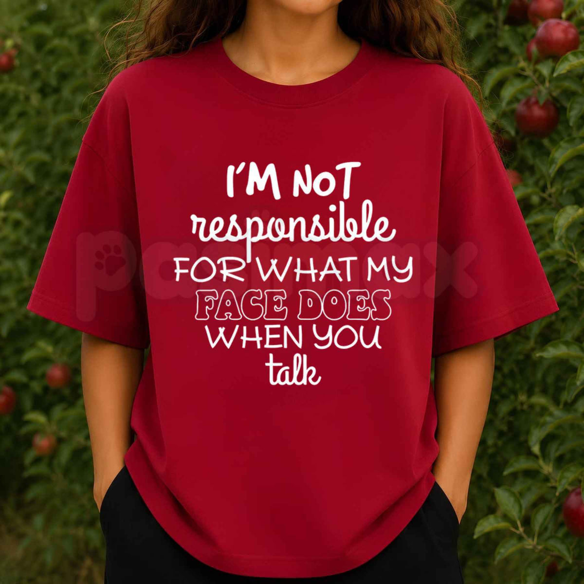 I'm Not Responsible For What My Face Does T-Shirt – Funny Sarcastic Facial Expression Unisex Graphic Tee