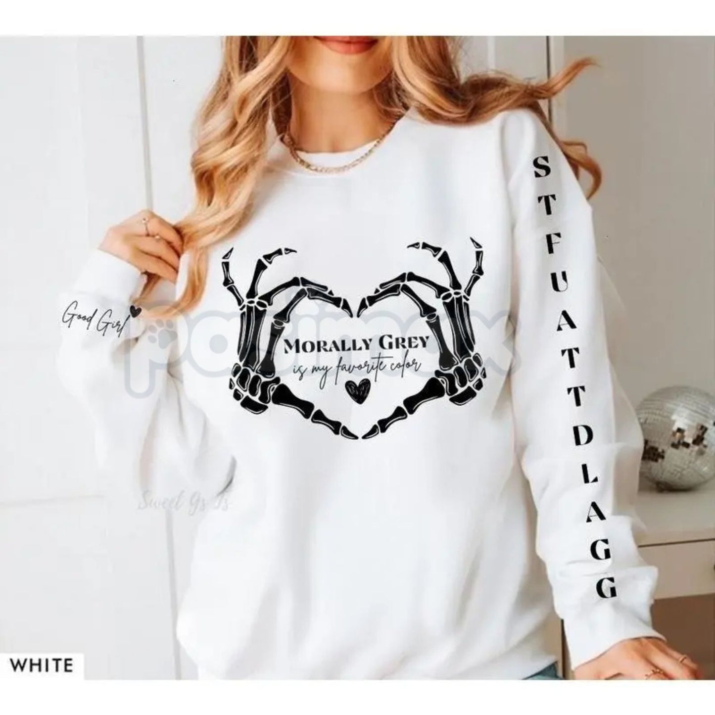"Morally Grey" Dark Romance Sweatshirt – Bookish Fandom Reader Crewneck