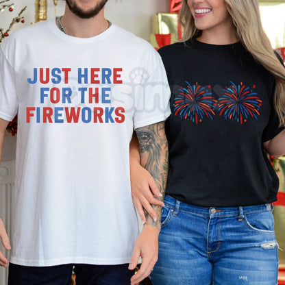 Funny Matching 4th of July Couples T-Shirt – Coordinating Independence Day Graphic Tee, Premium 100% Cotton Patriotic Duo Top, Soft Lived-In Heavyweight 4th of July Celebration Shirt, Made in USA
