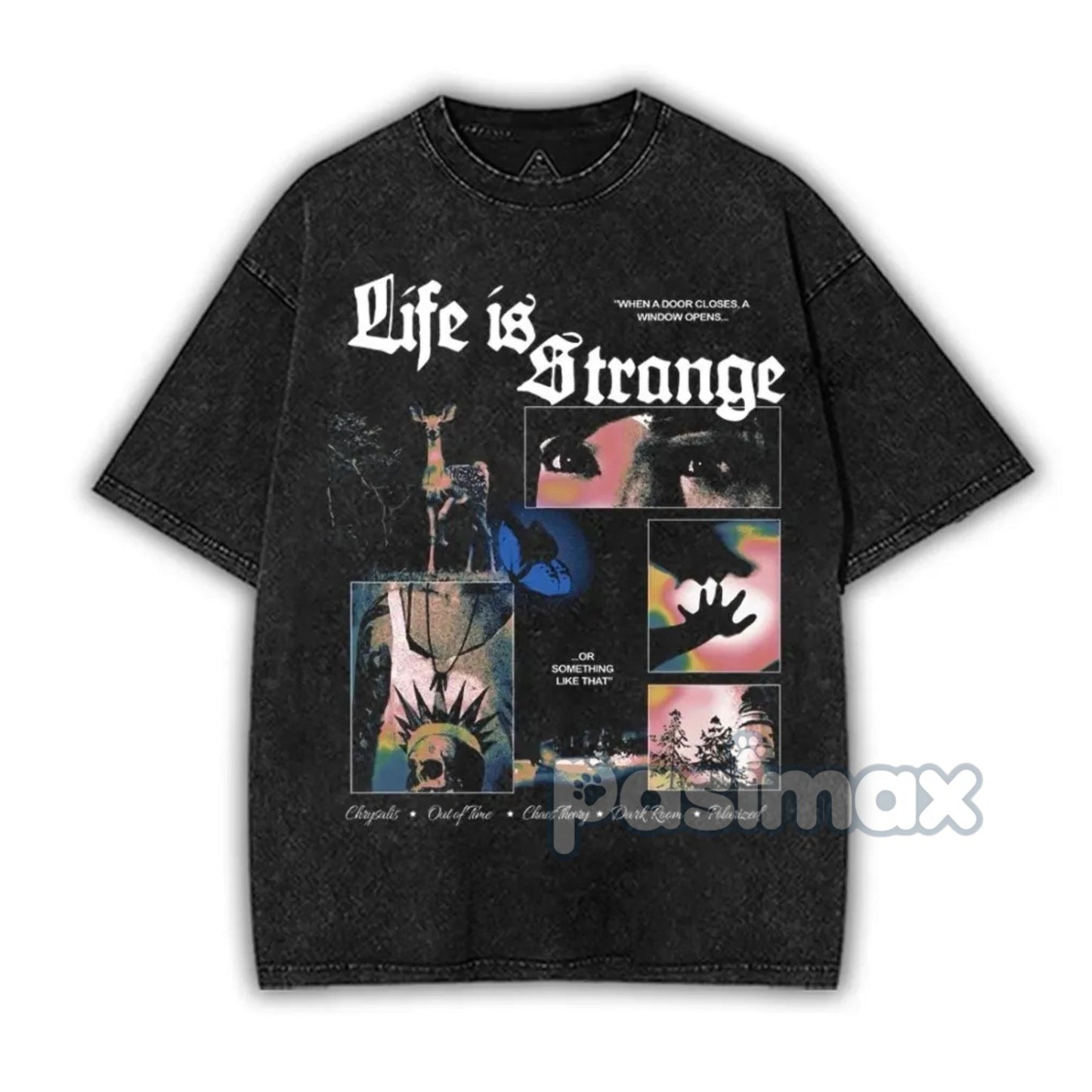 Life is Strange Washed T-Shirt – 2-Sided Vintage Retro Gaming Graphic Tee