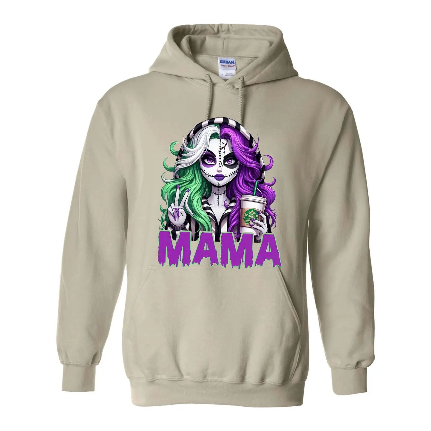 Spooky Mama Movies Characters Hoodie – Cool Halloween Pullover for Moms, Cozy & Funny Horror Film Fan Gift