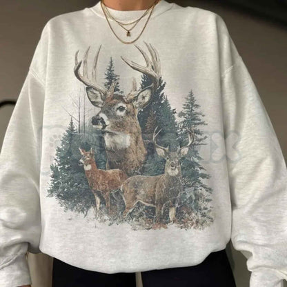 Midwest Vintage Deer Sweatshirt | Hunting Season Outdoor Pullover