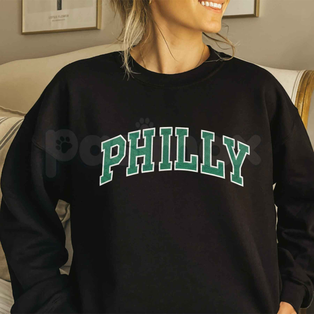 Embroidered "Go Birds" Sweatshirt – Philadelphia Football Fan Crewneck