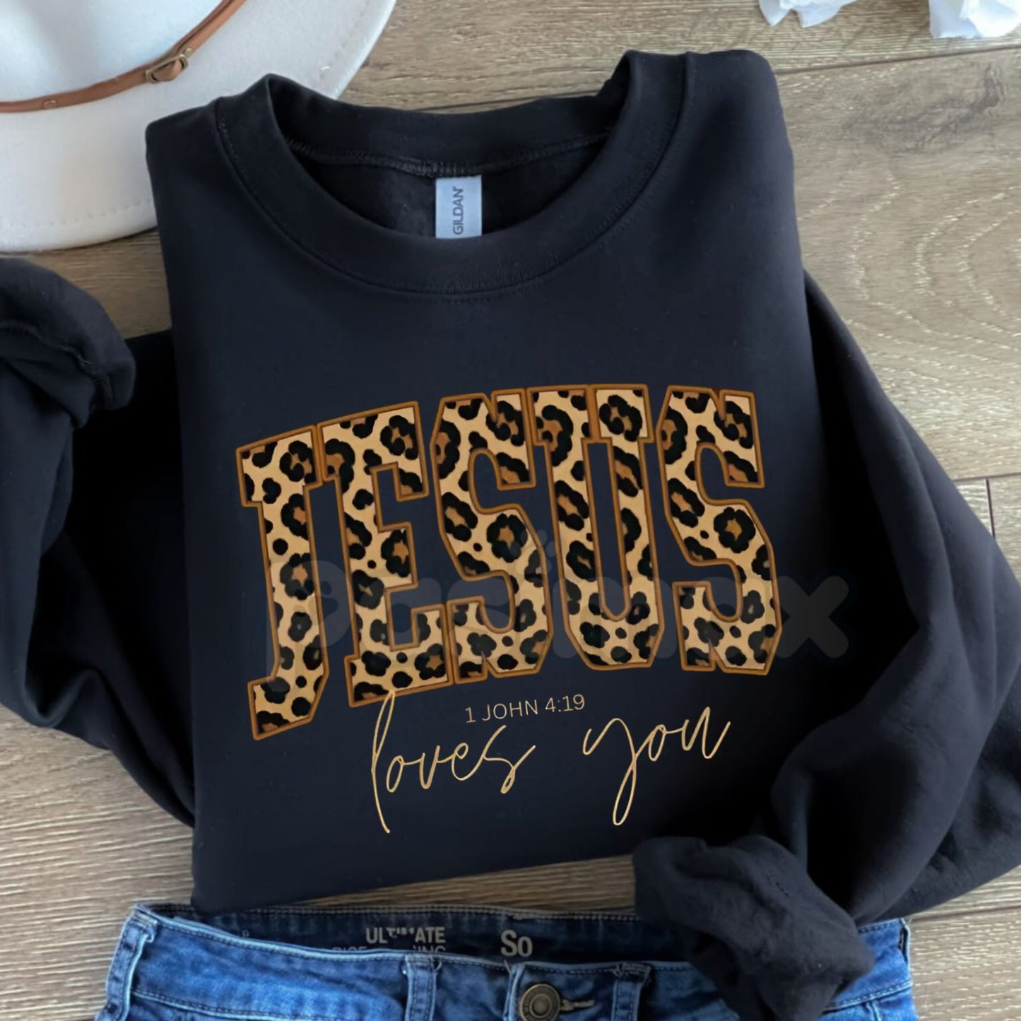 Christian Jesus Sweatshirt | Minimalist Jesus Name Crewneck | Aesthetic Faith Based Jumper | Religious Gospel Graphic Pullover | Modern Sunday Service Outfit