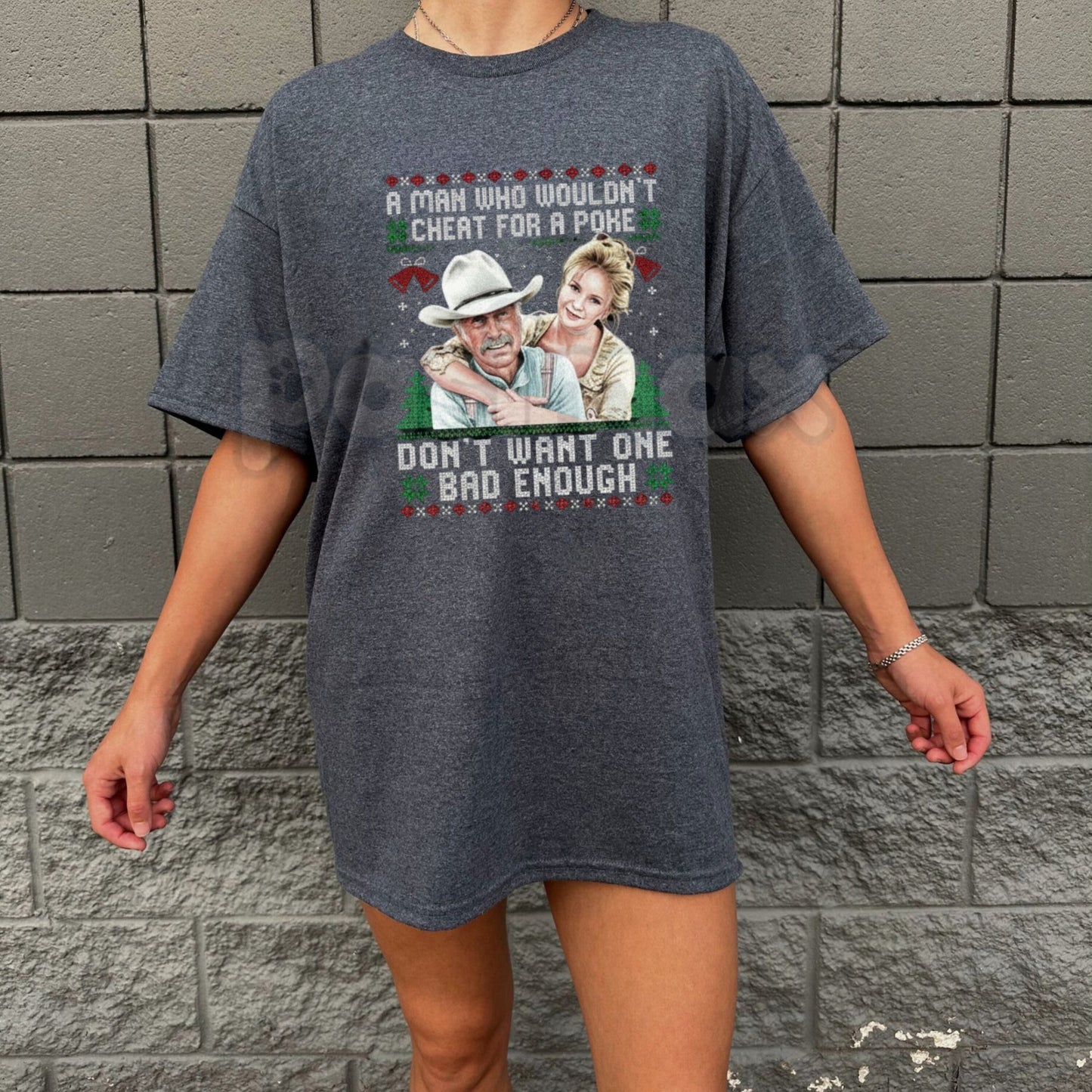 Lonesome Dove "Trail to Christmas" T-Shirt - Ironic Western Holiday Graphic Tee, Rugged Cowboy Fan Apparel, Nostalgic Miniseries Gift