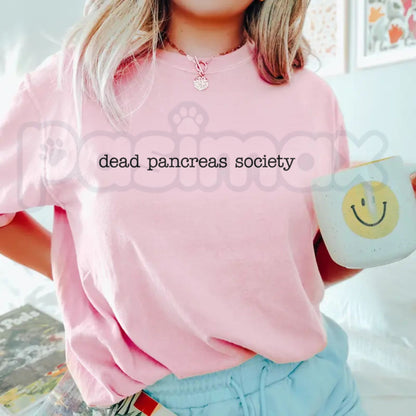 Comfort Colors® Dead Pancreas Society T-Shirt – Retro Type 1 Diabetes Awareness Graphic Tee, Funny Medical Humor Unisex Top & Gift
