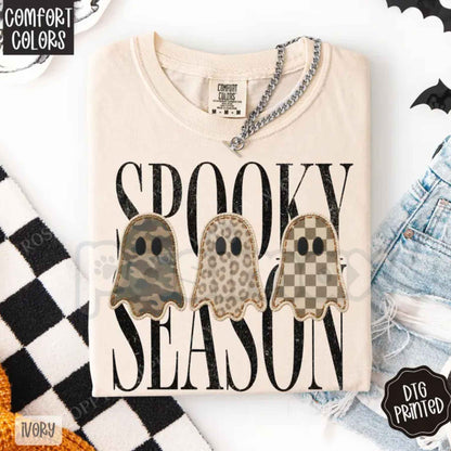 Comfort Colors® Spooky Season T-Shirt – Trendy Halloween Women's Graphic Tee, Vintage Autumn Spooky Aesthetic Unisex Top