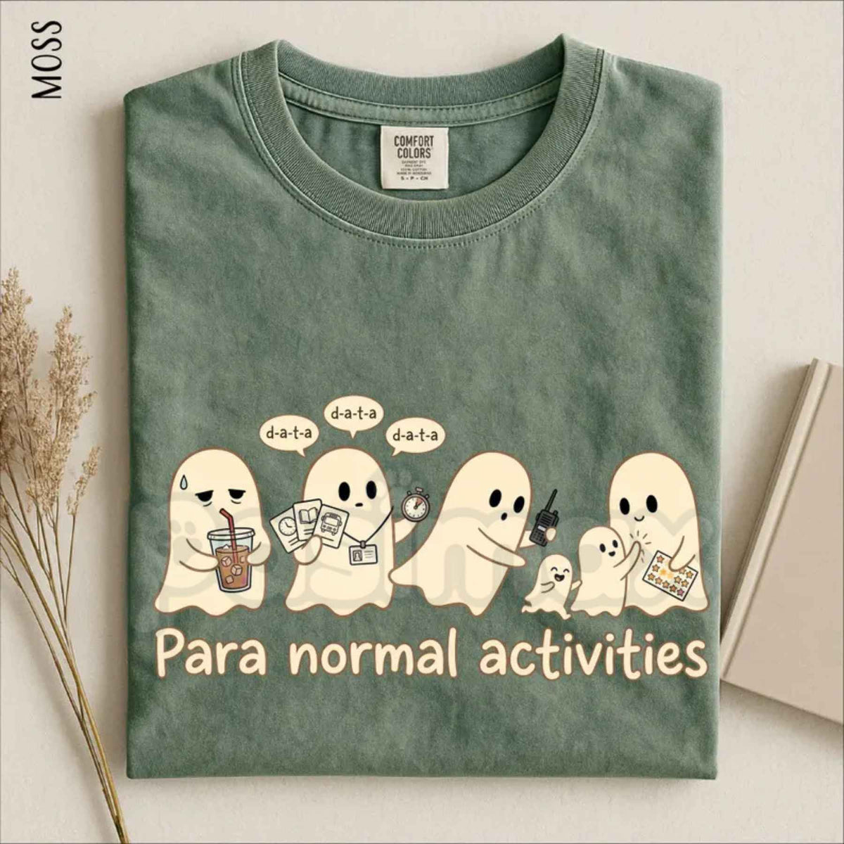 Comfort Colors® "Para Normal Activities" T-Shirt – Funny Ghost Teacher & Paraprofessional Graphic Tee, Spooky Season School Unisex Top
