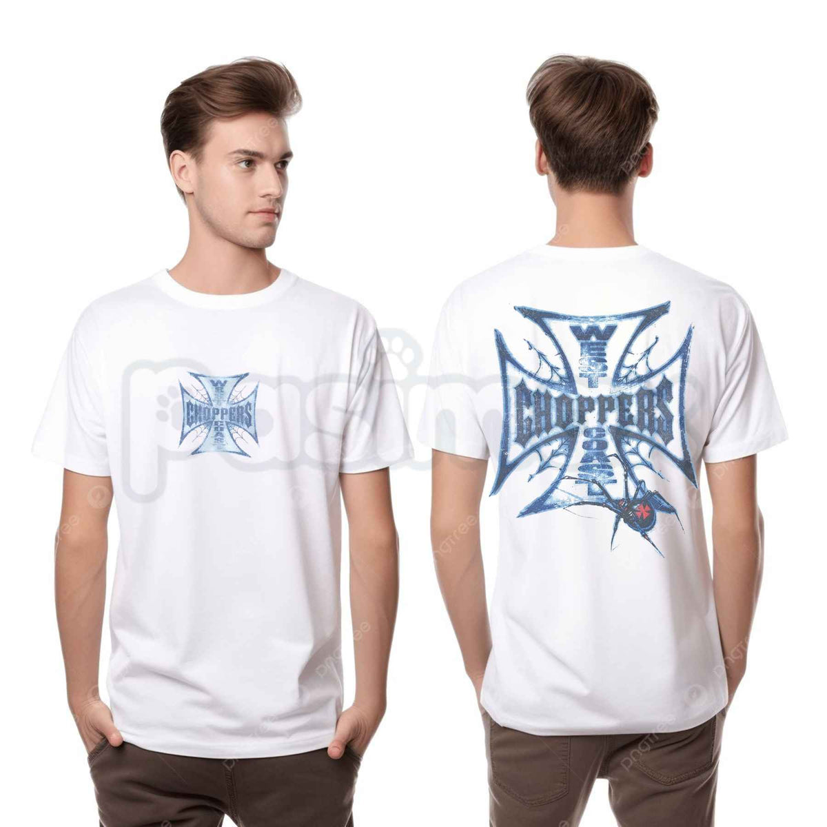 Y2K Vintage Biker West Coast Choppers Spider Web T-Shirt – Retro Graphic Unisex Tee
