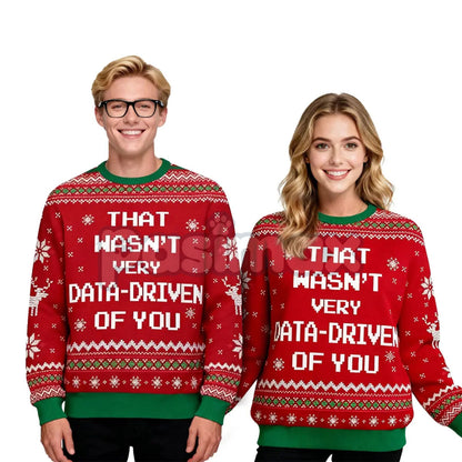 Classic Geek Style Ugly Christmas Sweater – Cozy Crew Neck Knit Jumper, Perfect Holiday Gift for Men & Women