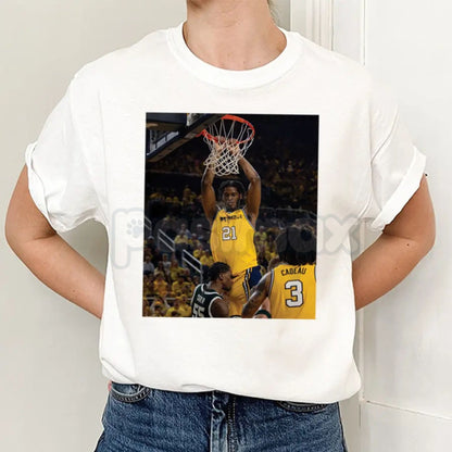 Morez Johnson Funny Basketball T-Shirt - Viral Basketball Meme Graphic Tee, Premium 100% Cotton Sports Fan Gift, High School & College Hoops Apparel, Soft Lived-In Heavyweight Basketball Culture Top, Made in USA Athletic Fashion