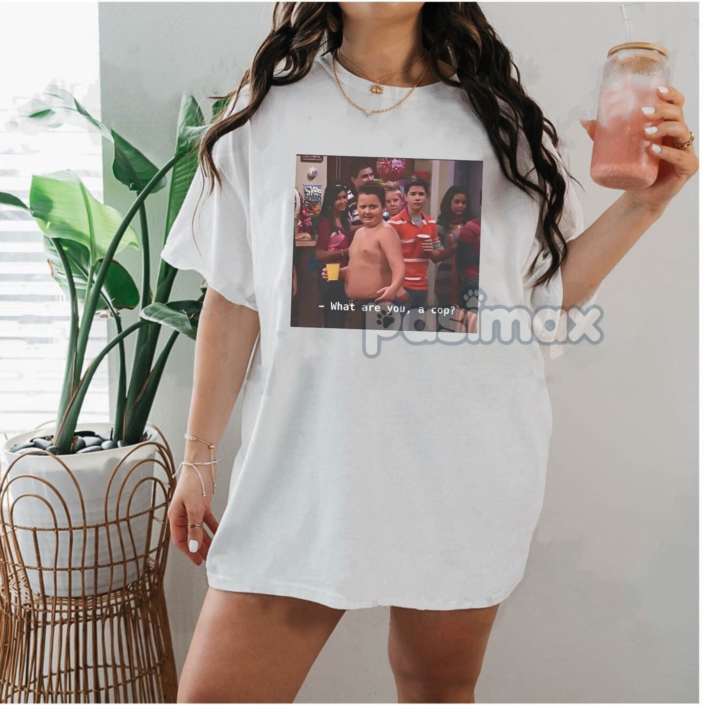 Gibby "What Are You A Cop" T-Shirt - Funny iCarly Quote Tee, Unisex Pop Culture Apparel