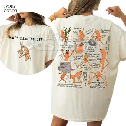 Comfort Colors® 'Marcus The Worm' Double-Sided T-Shirt – Funny Meme Shirt, Brain Rot Humor Tee, Vintage Internet Culture Apparel