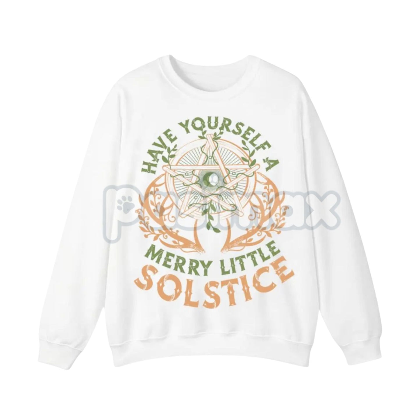 Rustic Yule Winter Solstice Sweatshirt | Folklore Nature Pine Tree Jumper | Deep Winter Cozy Seasonal Crewneck