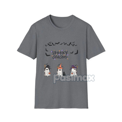 Spooky Boo Ghost T-Shirt - Cute Halloween Ghost Tee, Simple Spooky Apparel