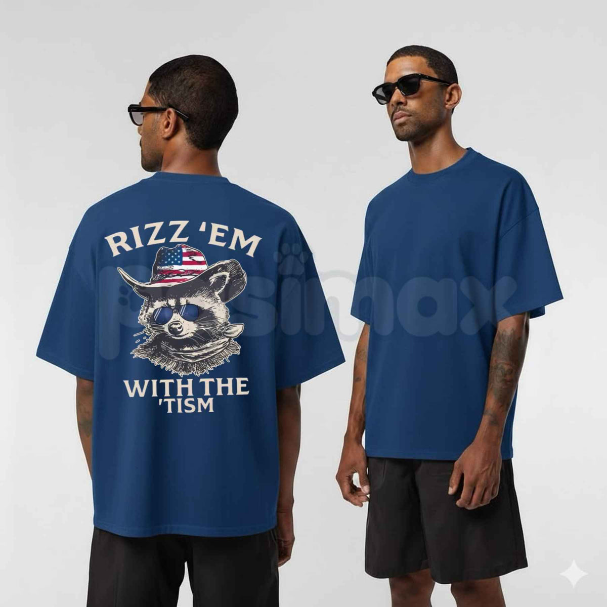 Patriotic Rizz Em With The Tism T-Shirt – Funny Cool Raccoon Patriotic Unisex Tee