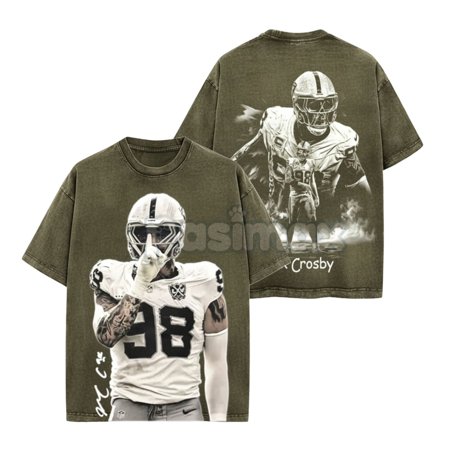 The Condor Maxx Crosby T-shirt – Premium 100% Cotton Acid Wash, Football American Fans Tee