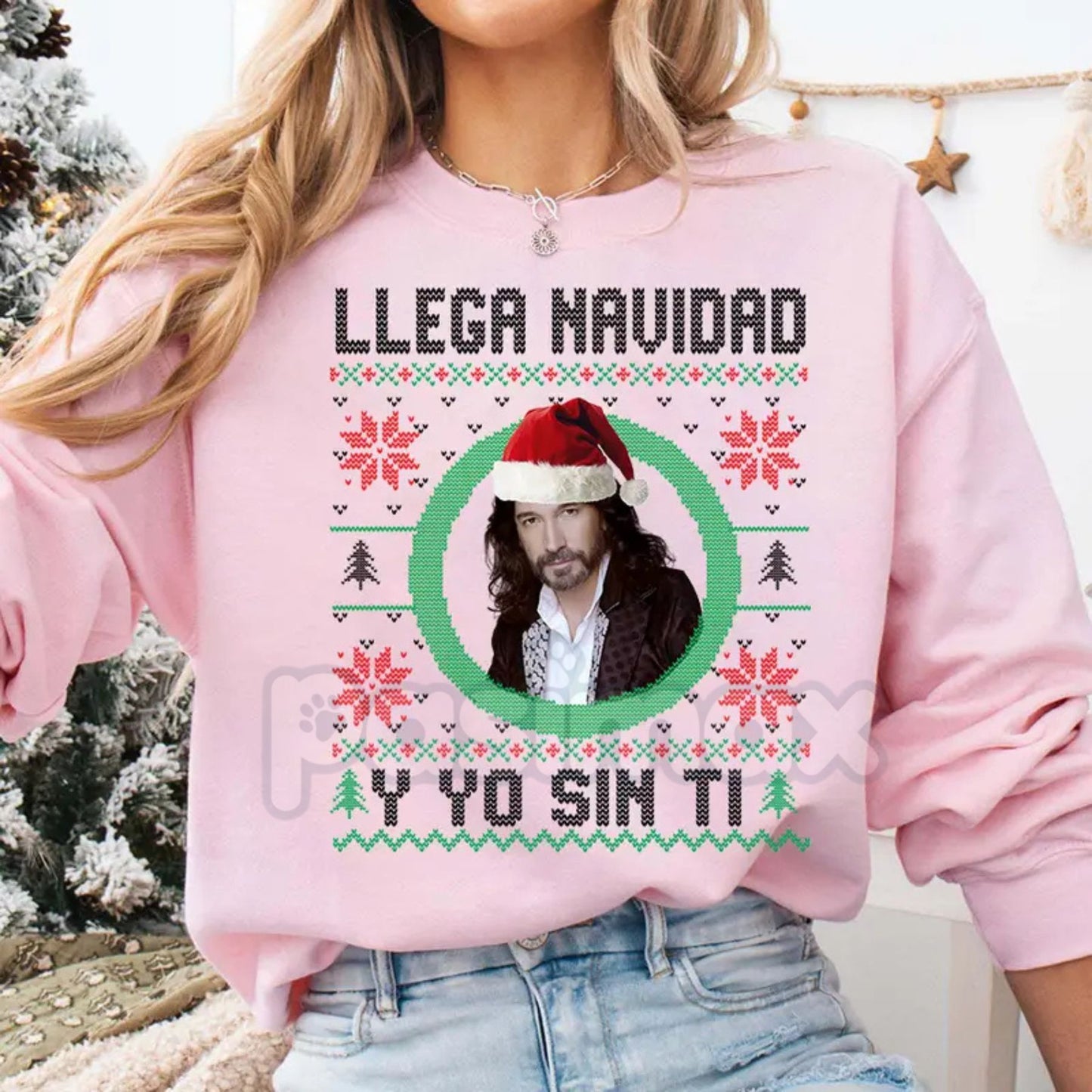 Llega Navidad Y Yo Sin Ti Sweatshirt | Funny Spanish Christmas Jumper | Dramatic Holiday Humor Crewneck | Latino Gift