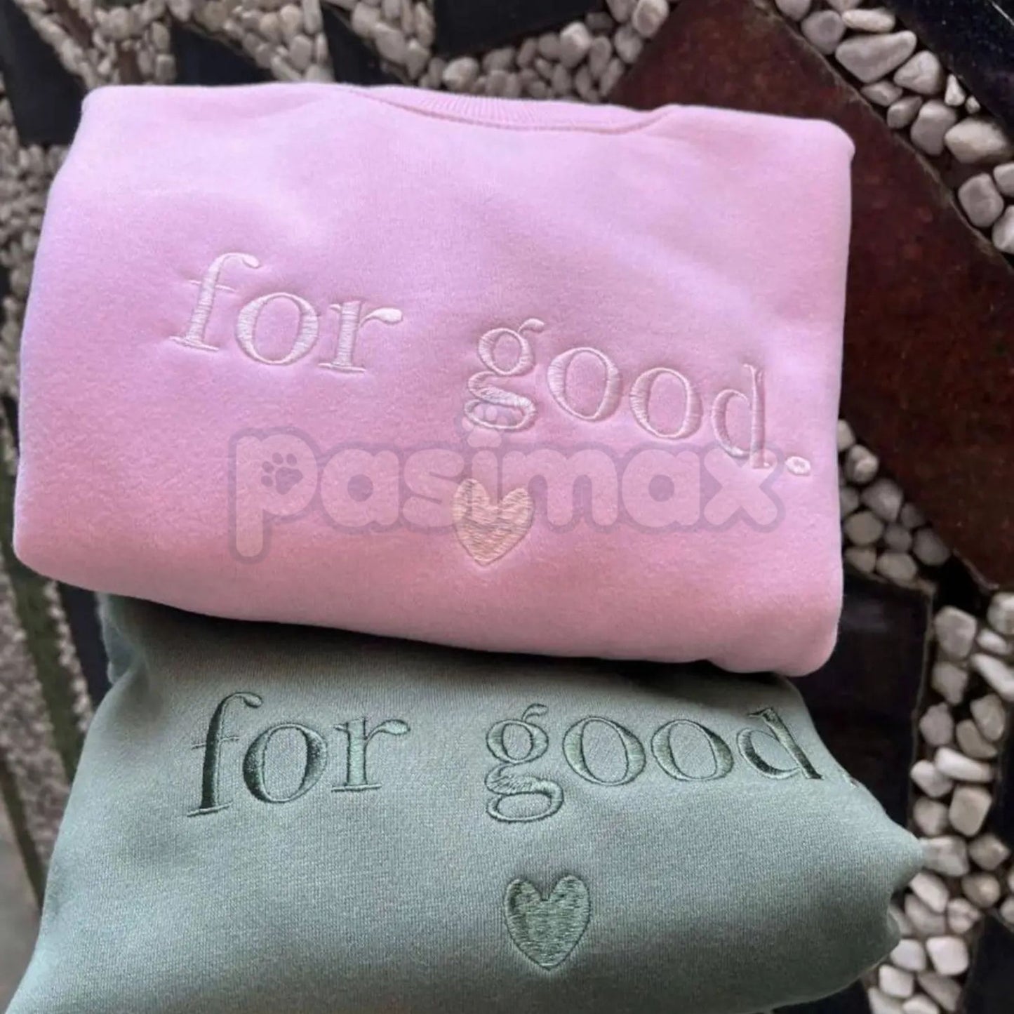 Wicked "For Good" Embroidered Crewneck – Elegant Broadway Tribute Sweatshirt