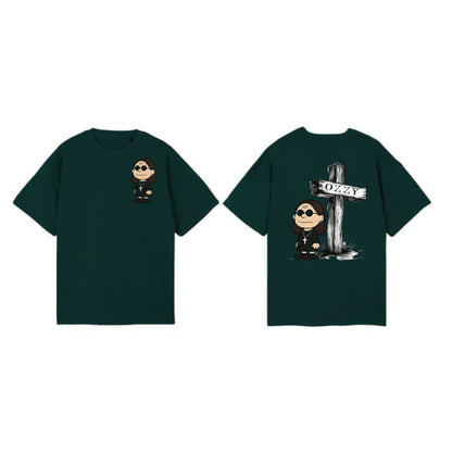 Ozzy Osbourne Tribute Tee - Charlie Brown Rock Band Graphic Shirt, Funny Rock & Cartoon Mashup