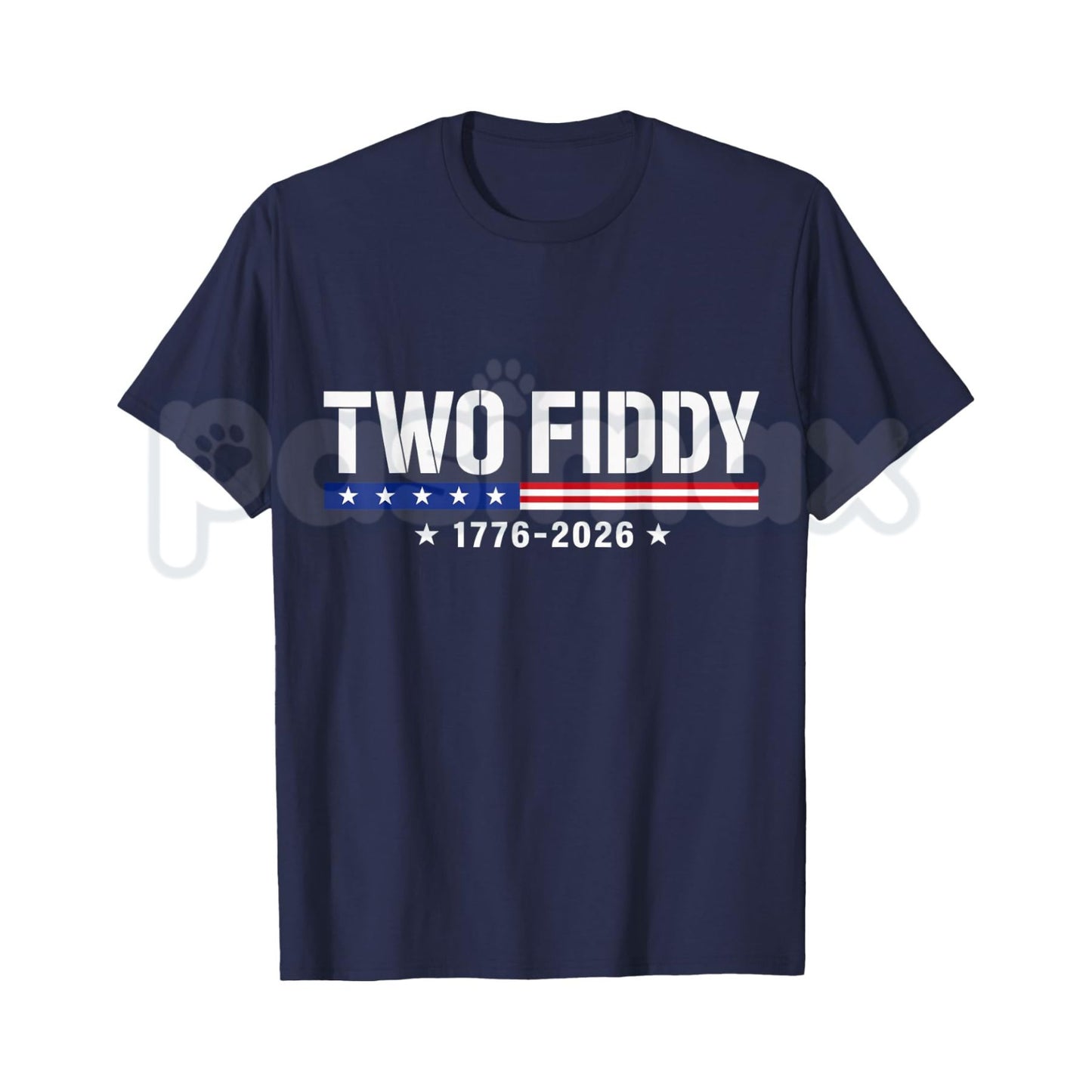 "Two Fiddy" 250th Anniversary Patriotic T-Shirt – Funny Retro 4th of July America Semiquincentennial Graphic Tee