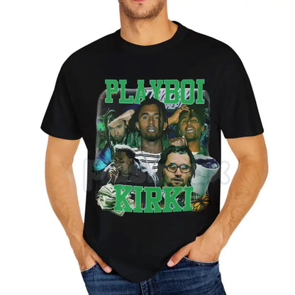 Playboi Kirk Graphic T-Shirt - Funny Rap Culture Streetwear Tee, Y2K Aesthetic Hip Hop Shirt, Viral Trendy Meme Apparel Gift
